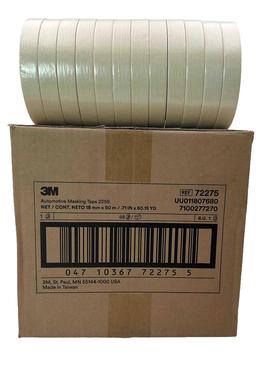 3M2258美纹纸胶带汽车喷漆耐高温汽车改装遮蔽纸18mm*50m整箱正品
