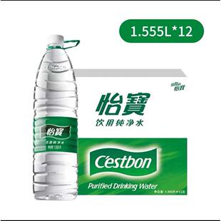 怡寶官方旗艦店怡寶純凈水1.55L 箱大瓶飲用水非礦泉水整箱 12瓶