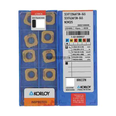正品克洛伊数控铣刀片 SEHT1204AFSN-X45 NCM325 加工钢件