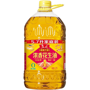 香飘万家5S压榨一级浓香花生油5.7L食用油