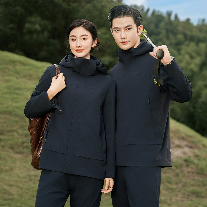 2024年秋冬新款加厚保暖男女同款90%白鸭绒羽绒服职业装工装外套