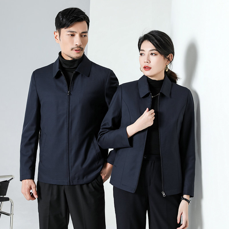 职业装男女同款商务夹克短款工作服团购公务员银行行政单位定制