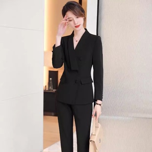 诗璐雅职业套装女冬季气质西装时尚面试正装上班族酒店经理工作服