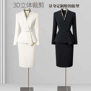 气质减龄OL通勤经理工装 春秋西装 时尚 女职业正装 美容院工作服 套装