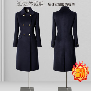 羊毛大衣工作服女职业气质中长款呢子外套酒店银行售楼部冬季工装