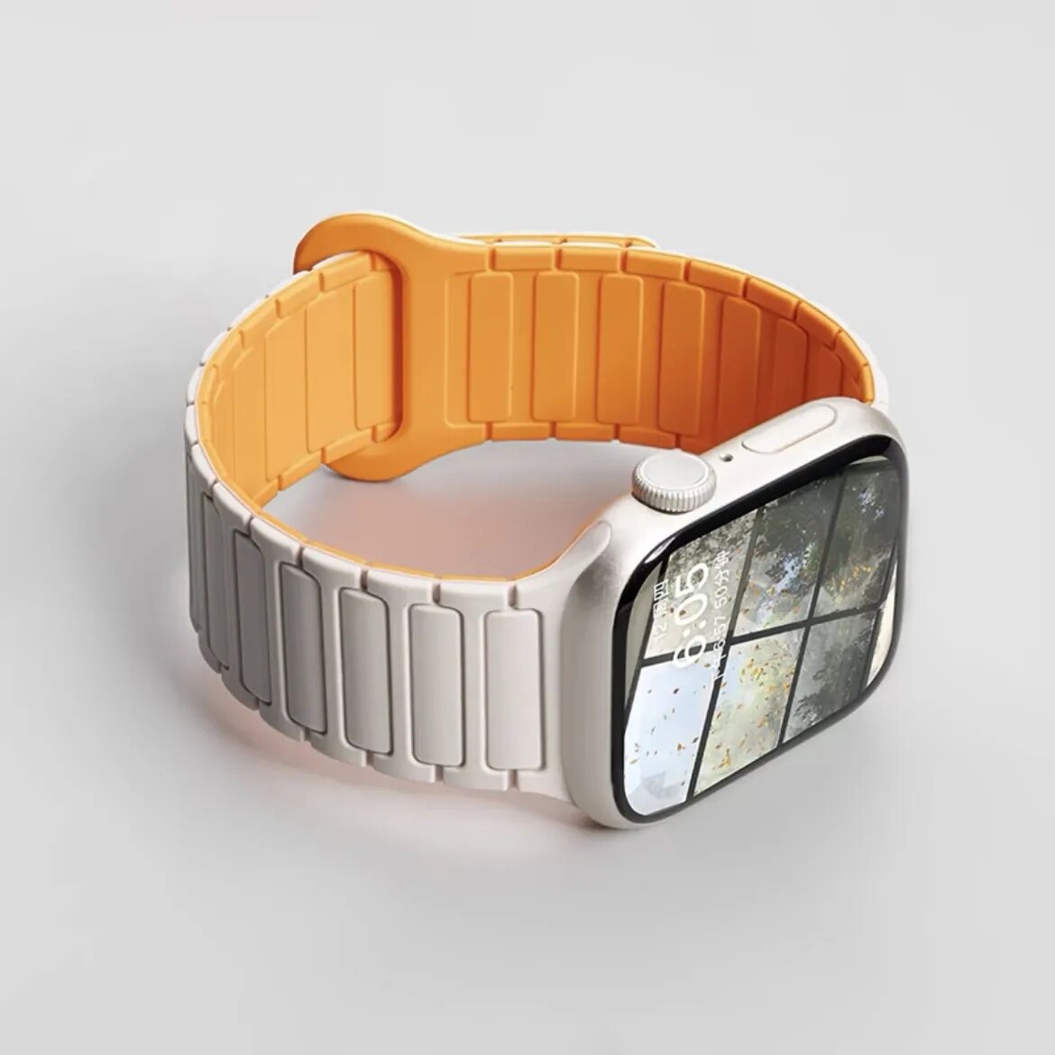 适用apple watch8表带s9苹果手表7代iwatch6/5/se/4/3/S10硅胶双色创意运动s8磁吸iphone45mm男女新款Ultra42图片