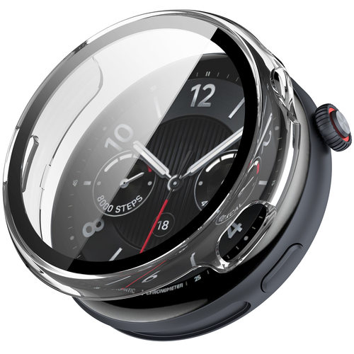 适用vivowatch5保护壳watch5手表镶钻保护套oppo全包壳膜一体钢化膜iqoo watch5手表保护膜智能屏幕表壳贴膜