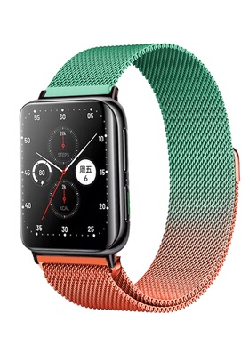 适用于oppo watch3/2/1表带米兰尼斯se金属磁吸4pro智能手表表带42运动时尚oppowatch46mm替换腕带41潮男女款