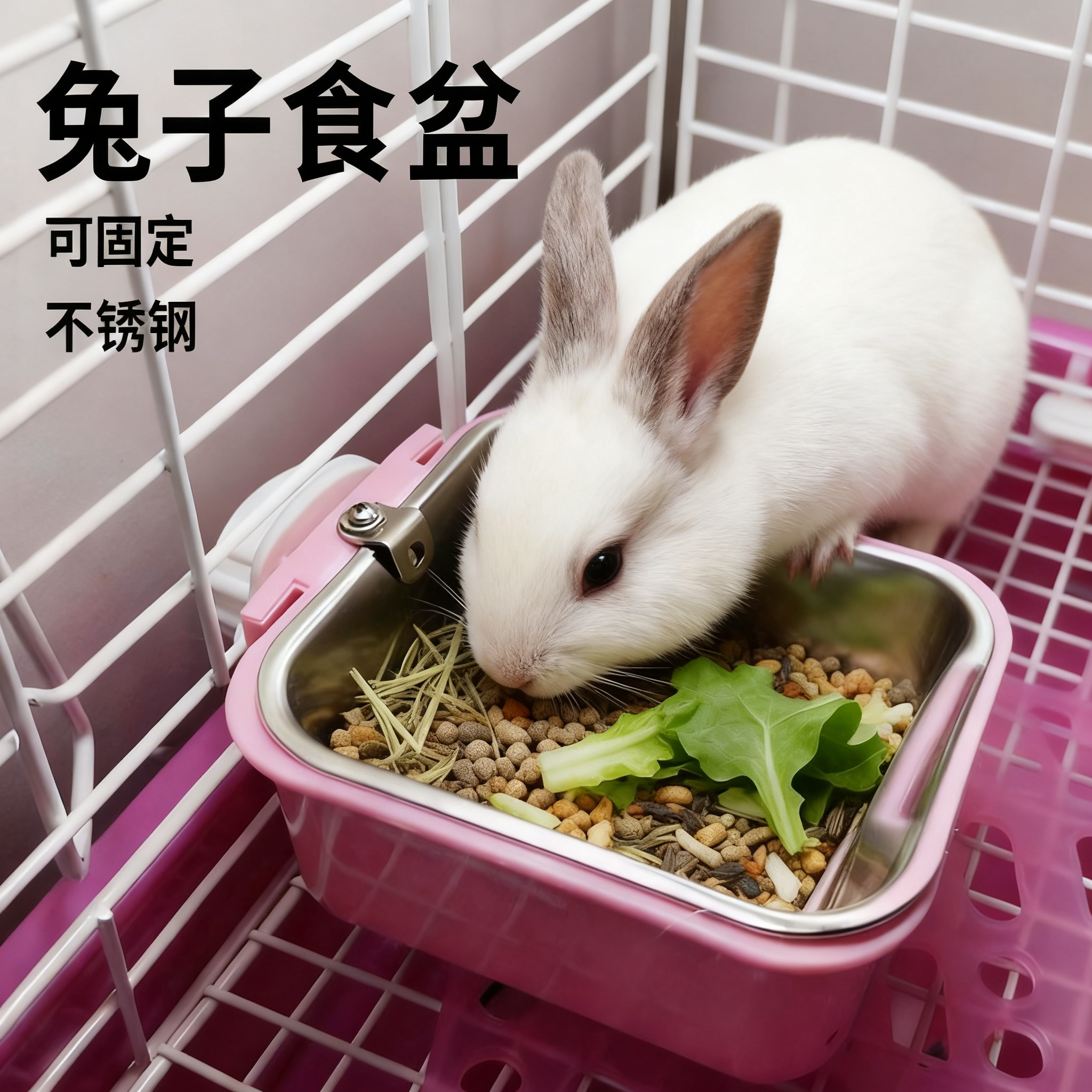 兔子食盆专用宠物碗悬挂式不锈钢饲料饮水碗豚鼠可固定宠物用品,宠物/宠物食品及用品,兔兔食盆,淘宝优惠券,粉丝福利购,淘宝优惠卷