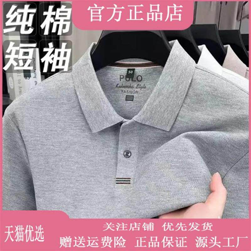 北嘉服饰极l简绅装男纯棉POLO衫新款透气短袖商务休闲纯色宽松T恤