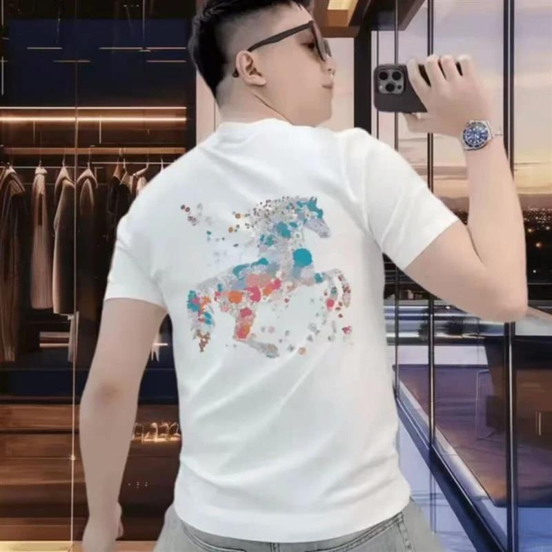 晟华优选1男士短袖夏季潮牌印花圆领T恤男时尚个性网红半袖体恤衫