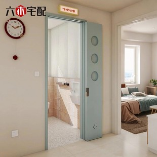 无轨折叠拉门洞洞门小户型对开 门移门180平移门隐藏隐形门pd门