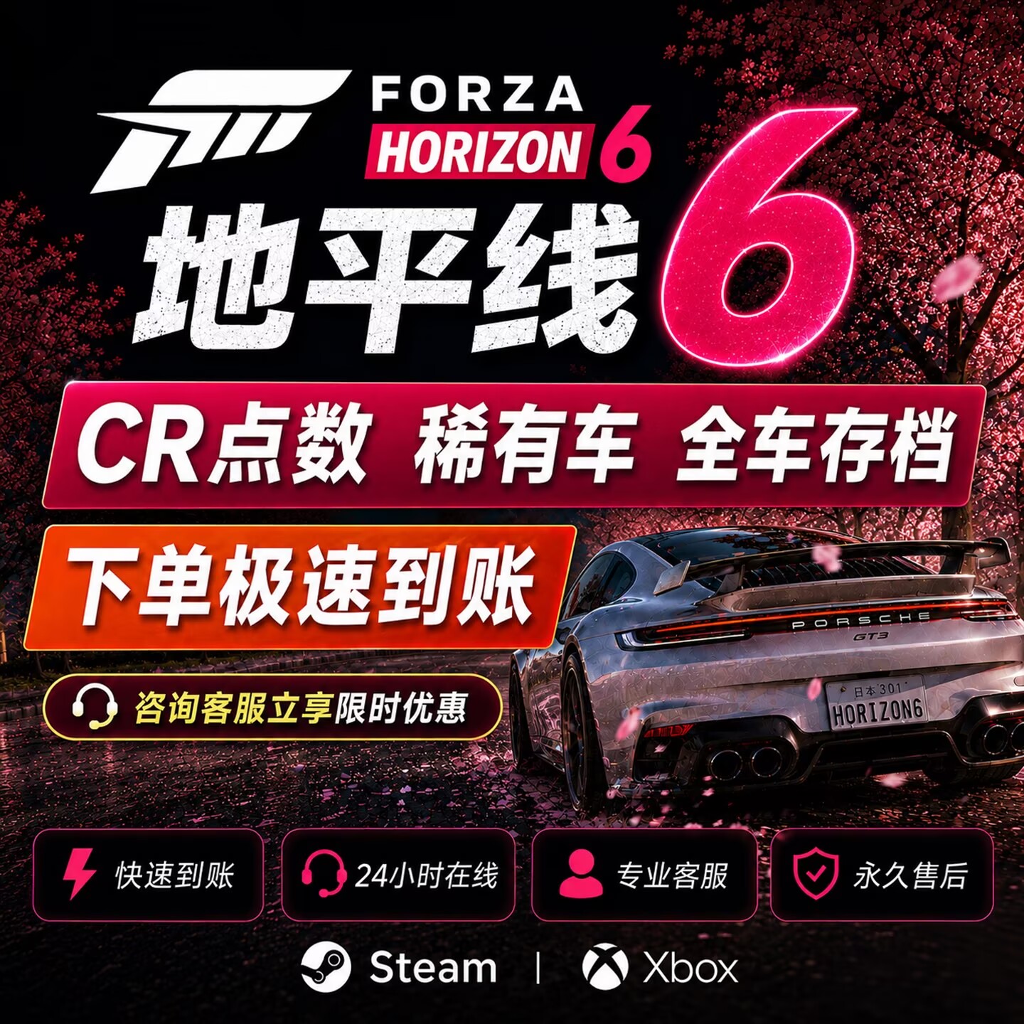 极限竞速地平线6CR点数金币刷STEAM