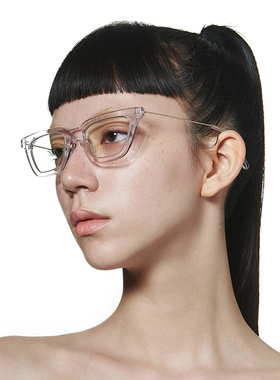 PROTAGO板材β钛超轻盈猫眼防蓝光男女款素颜眼镜Airy1B