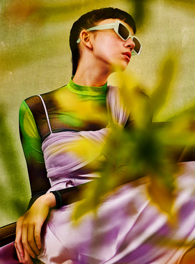 PROTAGO墨镜长方形窄框板材个性潮流时尚眼镜太阳镜11A