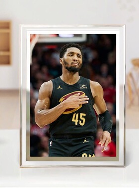 米切尔NBA篮球明星水晶玻璃相框