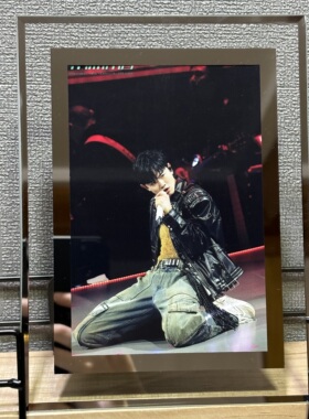 张杰周边桌面摆件水晶台式相框免费定制同款纪念照片创意礼品礼物
