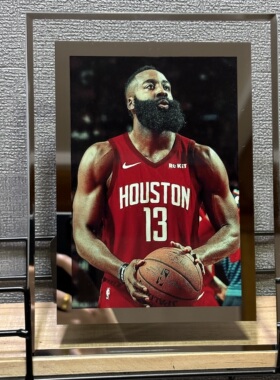 哈登周边NBA篮球摆件周边快船简约现代装饰照片相框海报手办礼品