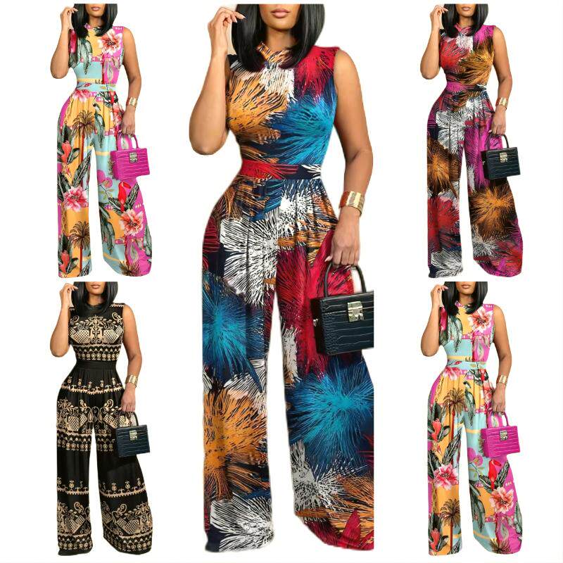 2023 polyester straight trousers women's jumpsuit