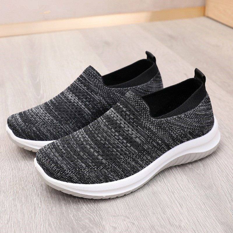 Women Shoes Knitting Sock Sneakers Flat Shoes Loafers Famela