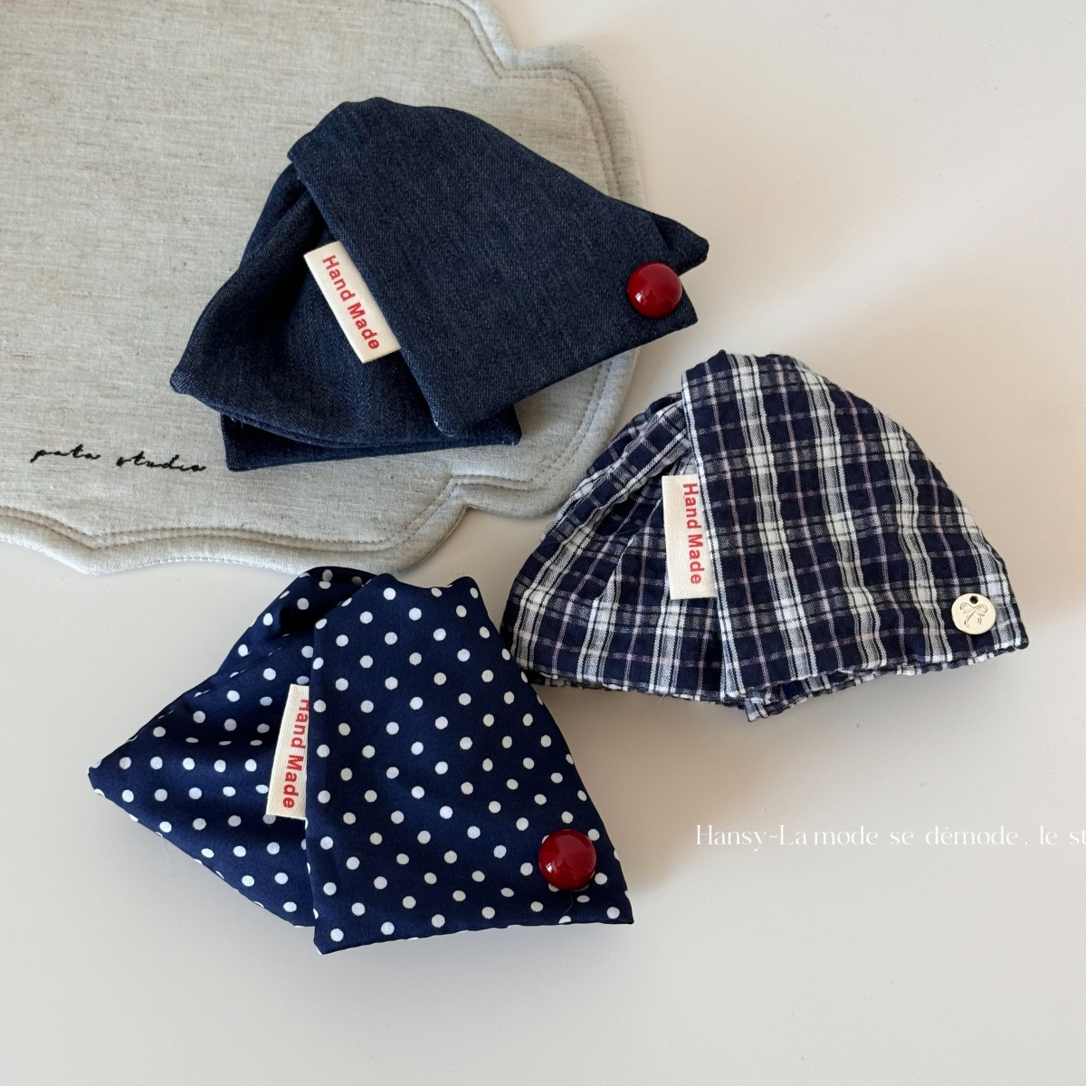 韩国布艺蝴蝶结发夹女高级感大号三角抓夹后脑勺盘发鲨鱼夹头饰