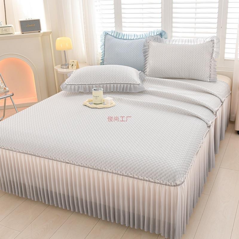 1高档豆豆冰凉10002000席三件套新款夏季可机冰洗床裙款.8床空丝