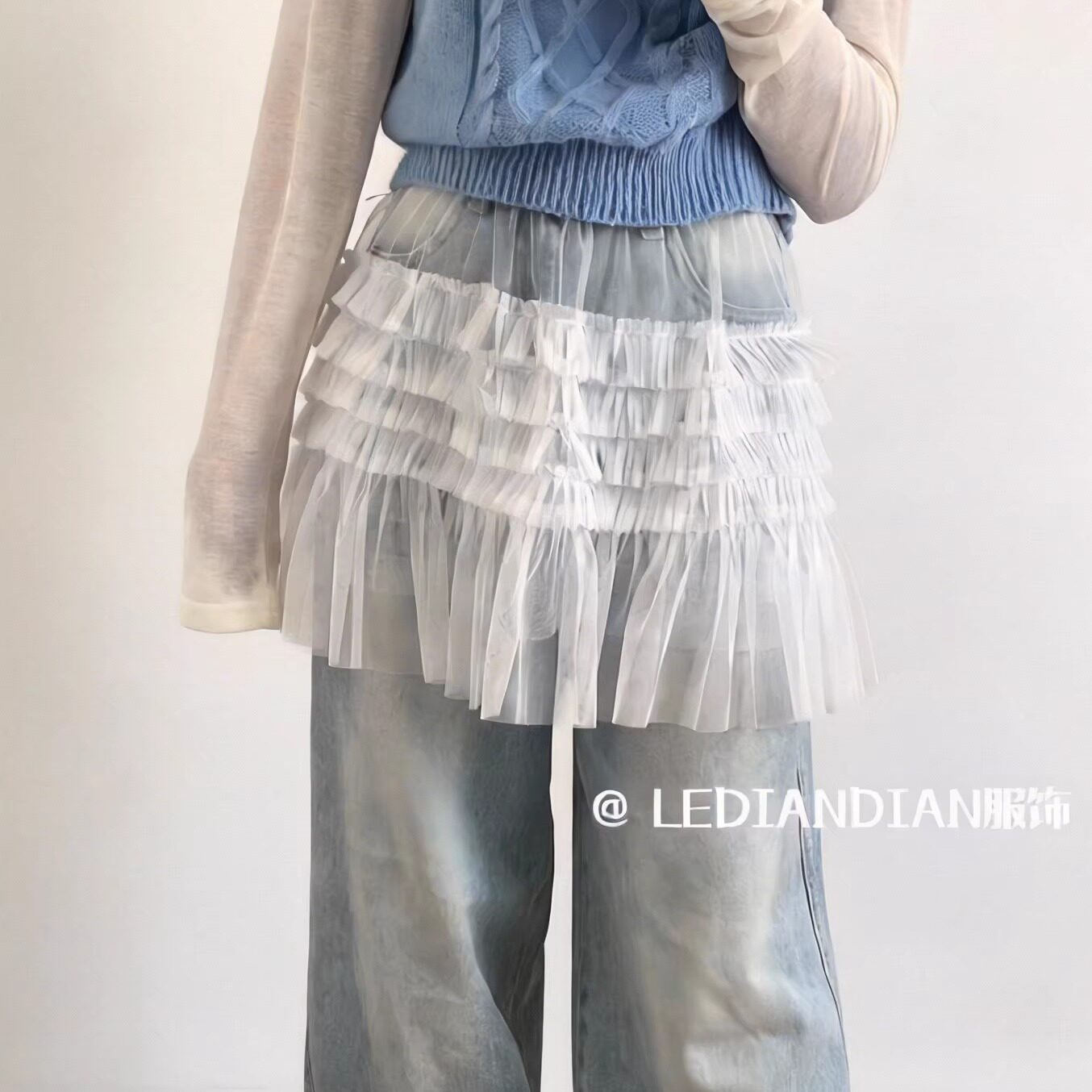 叠穿屁帘！优质纱帘小贵但很值韩款博主同款叠穿裙子半身裙蛋糕裙