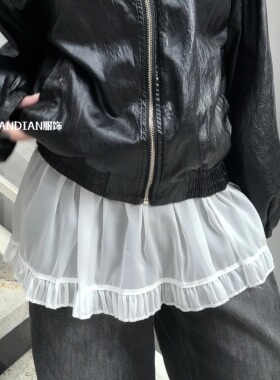 INS屁帘~网纱透明屁帘服饰搭配韩风配饰裙帘潮新款休闲半身裙A裙