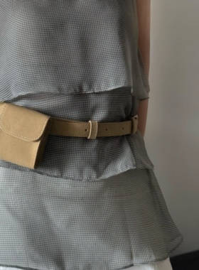 秋冬新款纯色简约穿搭多用腰带挂脖包韩系腰包斜挎迷你包皮带腰包