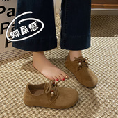 春秋覆古软底勃肯鞋 0128n 系带休闲懒人单鞋 女2026秋季 新款