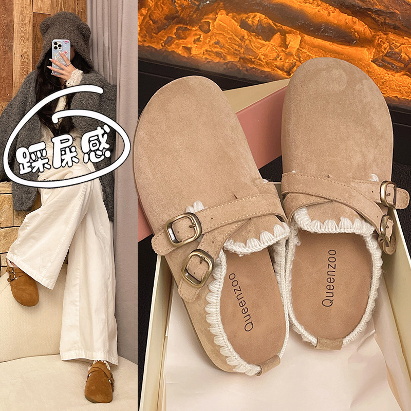 复古交叉口勃肯拖鞋女2026新款春季爆款一脚蹬孕妇包头半拖0123r,女鞋,勃肯鞋/软木鞋,淘宝优惠券,粉丝福利购,淘宝优惠卷