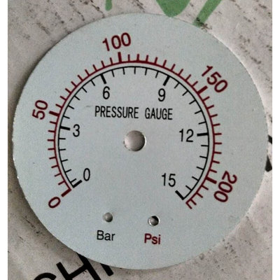 。直径50mm 轴向压力计 压力测量 压力表 0-15BAR-0-200PSI ZG1/4