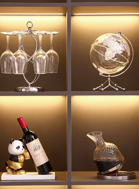 速发熊猫红酒架酒摆柜件客礼餐边柜电视柜轻奢高档家居装饰品乔迁