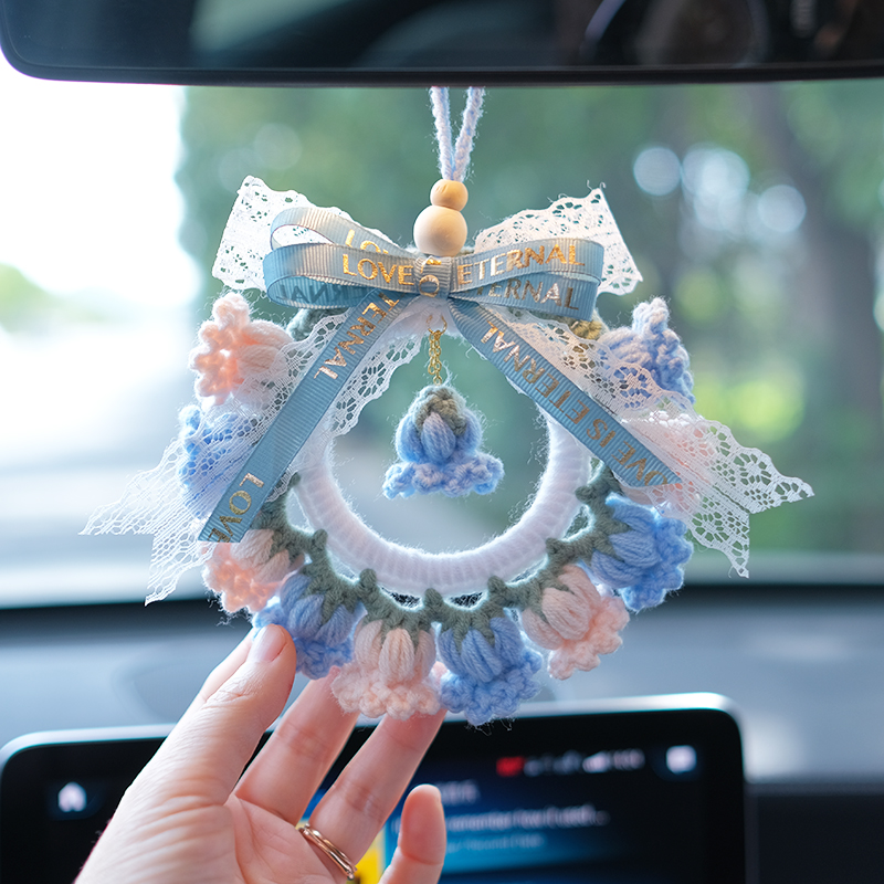 速发20车新款汽车料件手工材挂包铃兰花2载挂饰平安符礼物