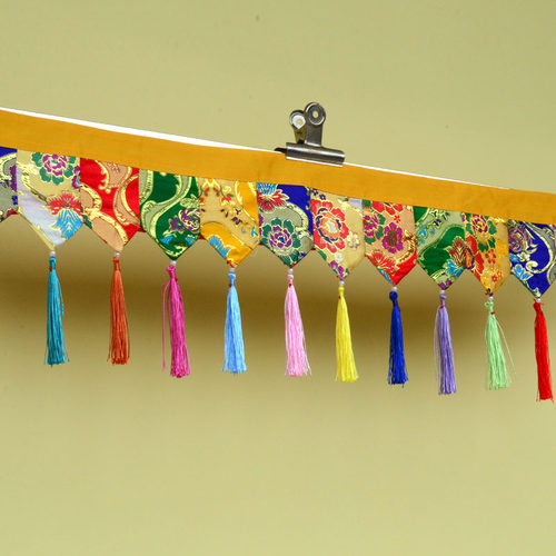 速发藏族特色居家装饰用彩尖角围幔藏传密宗五品围式帷幔墙藏桌围