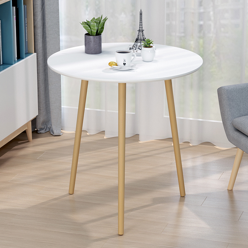 速发小圆桌子茶几客边家用沙发厅几台卧室床头实木桌迷你小户型