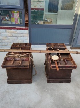 速发民俗怀旧老物件老式挑子货子挑郎走街串巷卖杂08货年代装饰摆