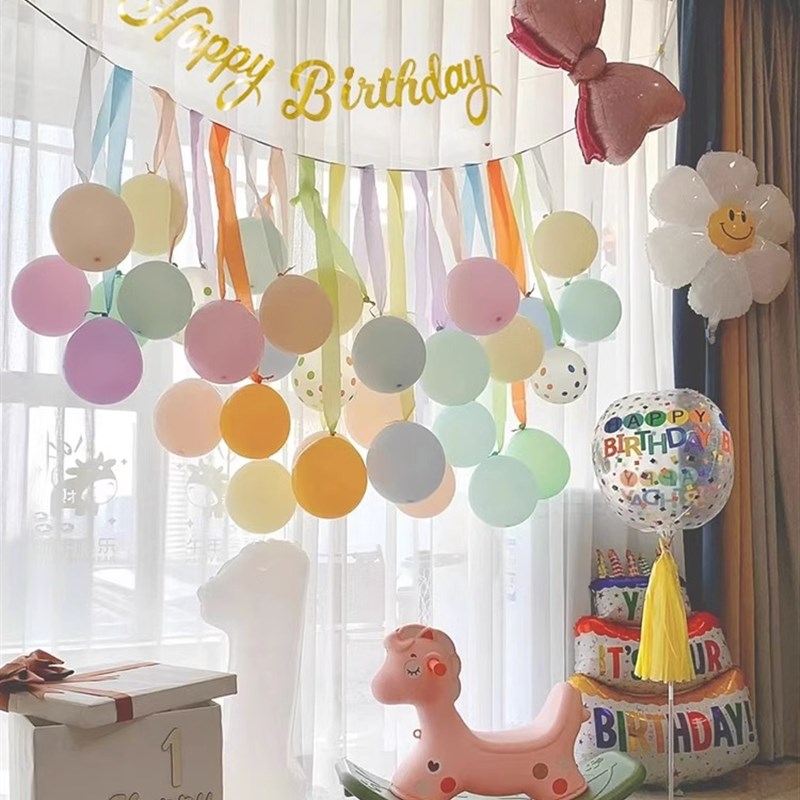 速发男孩孩宝宝儿童周岁生日装景品场饰布置快球气乐背景墙派对用