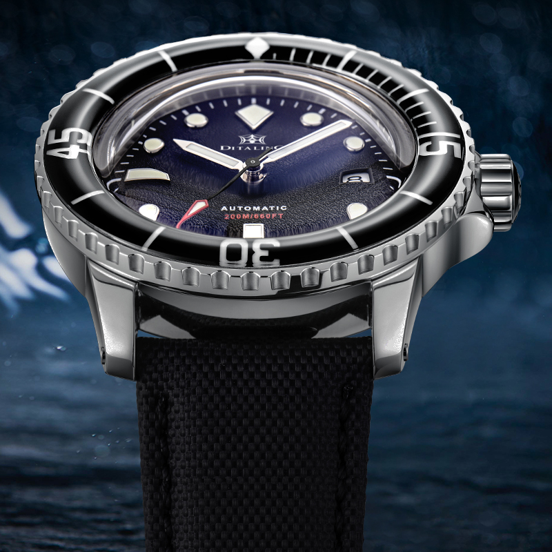 德国ditaling品牌新款高端手表男士机械表水鬼十大防水夜光潜水表