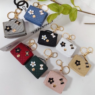 跨界新款 时尚小众菱格小香风迷你包挂件 钥匙扣零钱包耳机包挂饰