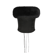 圣诞特辑|毛毛胸衣 束腰 后背系带 黑色 Selkie collection