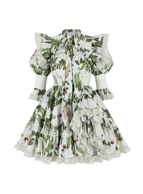 春上新|白底魔豆印花迷你连衣裙Selkie Collection