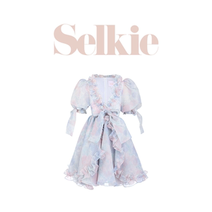 【经典系列】白底蓝紫碎花 玛丽皇后连衣裙 Selkie collection