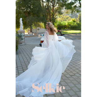 婚纱系列 Selkie Collection白色真丝天使皇后婚纱礼服裙