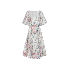 春上新｜象牙白底诗意人间印花纯棉及踝连衣裙Selkie Collection