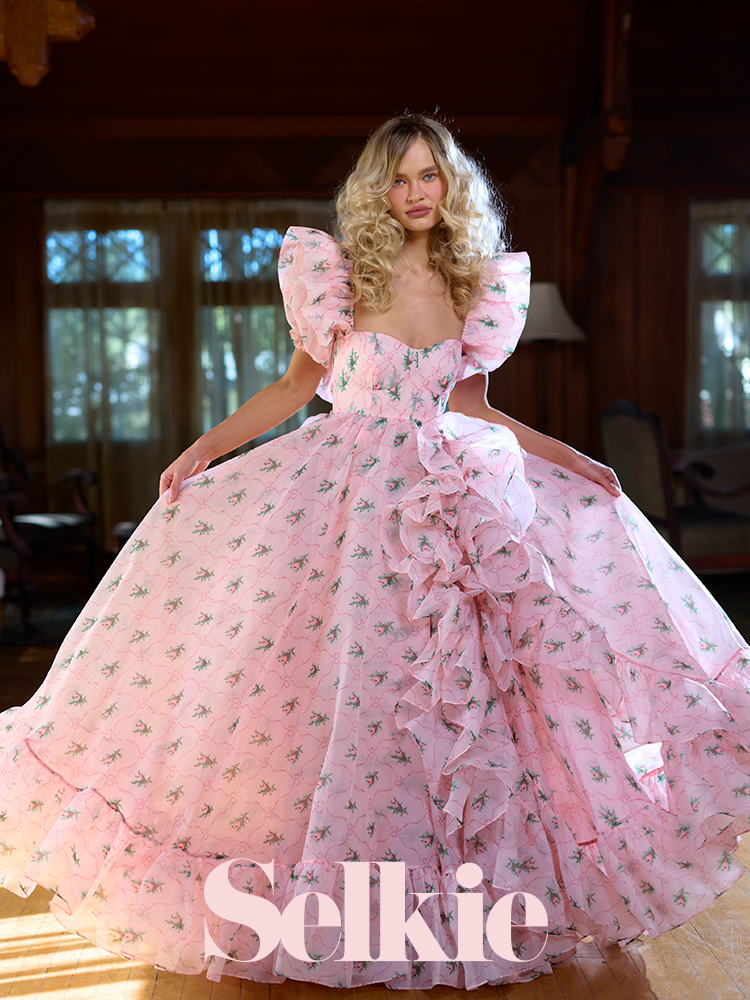 SelkieCollection印花礼服裙