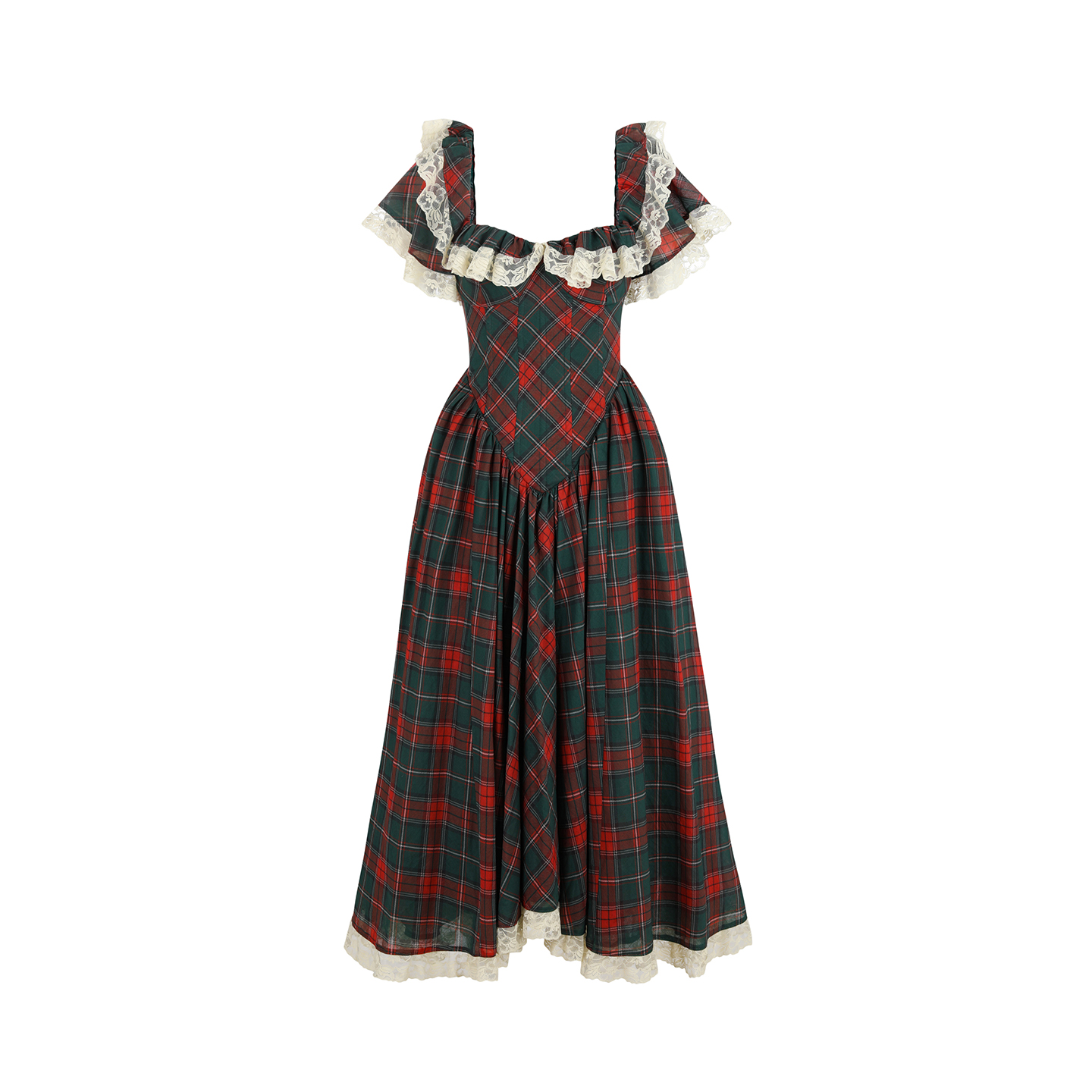 圣诞特辑|圣诞快乐格纹 丘比特红黑格纹连衣裙Selkie Collection