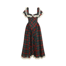 圣诞特辑|圣诞快乐格纹 丘比特红黑格纹连衣裙Selkie Collection