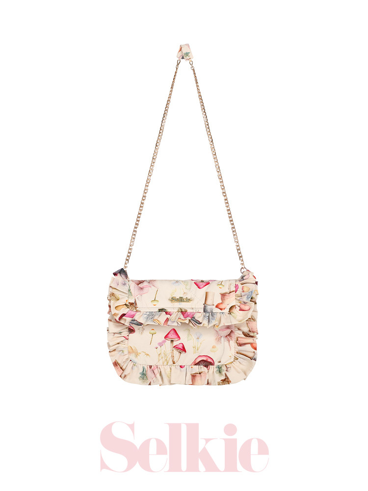 thumbnail for Selkie Collection Apricot Mystery Mushroom Print Micro Wallet