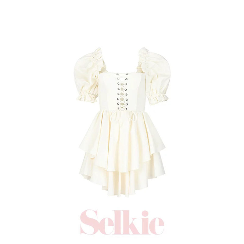 Selkie象牙白迷你连衣裙